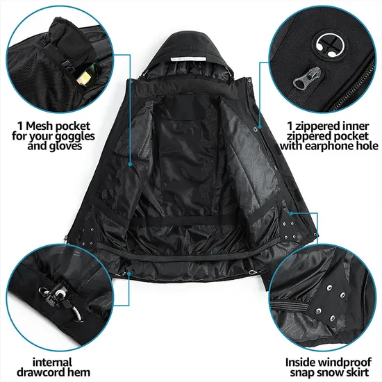 Waterproof Jacket Men Hiking Fleece Rain Jacket Fishing Windbreaker Outdoor Camping Ski Jacket