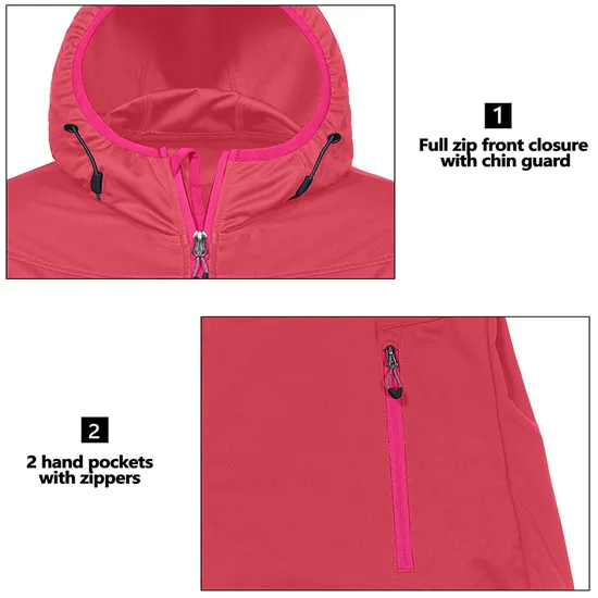 Women's Outdoor Waterproof Soft Shell Hooded Tactical Jacket