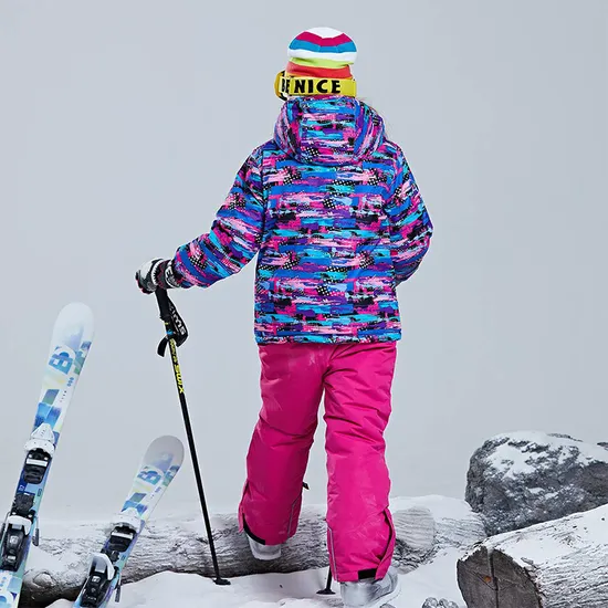 Girl's Outdoor Fashion Clothing Waterproof Down Windbreaker Rain Ski Jacket Snow Suit