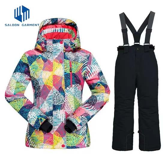 Girl's Sports Outer Wear Snowboarding Coveralls Jacket Pants Snowsuit Ski Suit