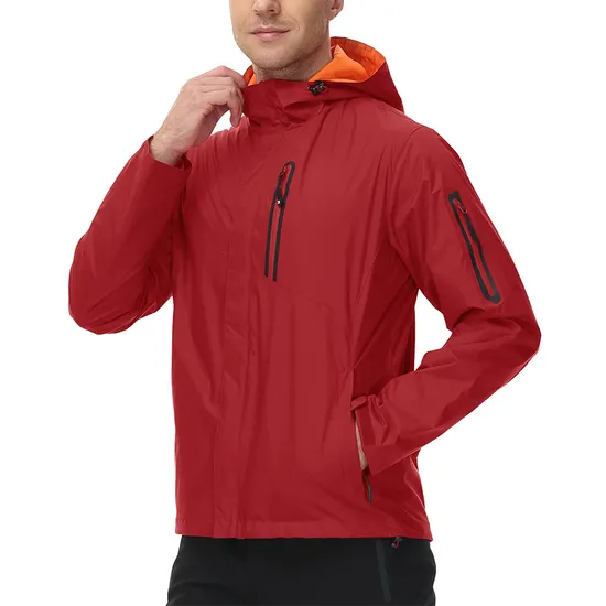 Men Waterproof Lightweight Workwear Raincoat Outdoor Rain Gear Coat Jacket