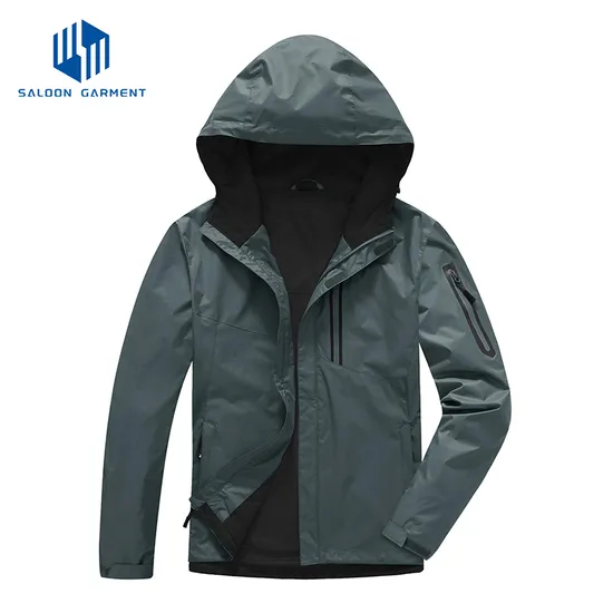Men's Waterproof Breathable Raincoat Softshell Windbreaker Rain Jacket