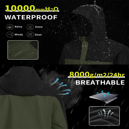 Winter Custom Logo Waterproof Outdoor Work Clothes Windbreaker Jacket for Men
