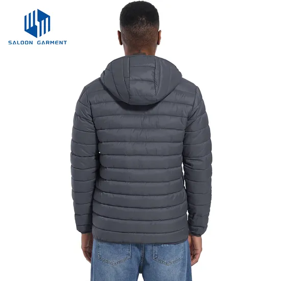 Men's Lightweight Water-Resistant Packable Hooded Puffer Down Jacket