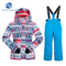 Custom Winter Outdoor Sport Kids Snow Wear Boy Girls Snow Suit Children's Jackets Coat Pants Windbreaker Waterproof Snowsuit