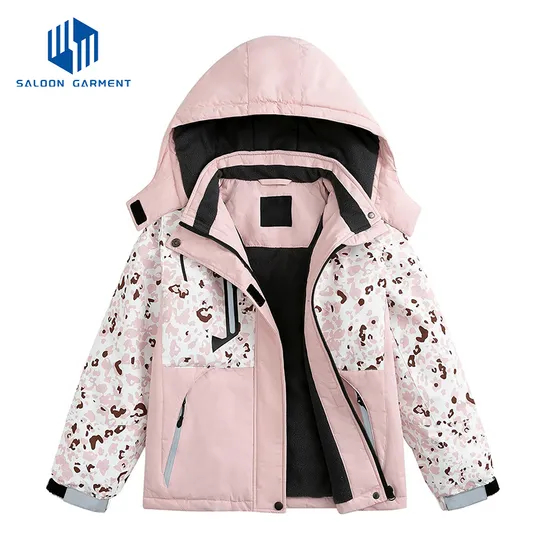 Girl's Waterproof Thick Padded Warm Winter Coat Hooded Snowboarding Ski Jacket