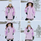 Girl's Waterproof Warm Winter Outer Wear Fleece Hooded Ski Jacket