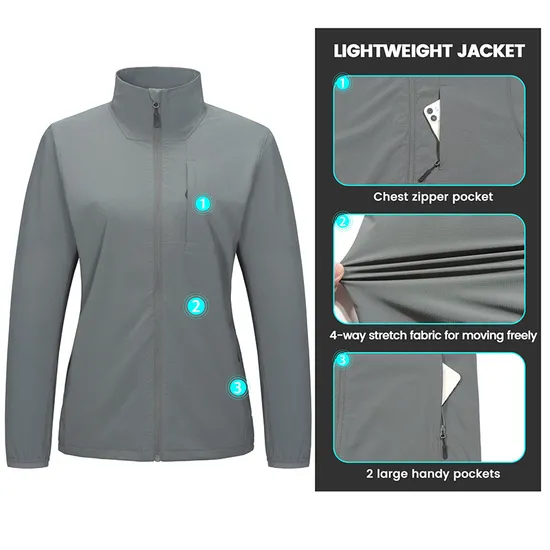 Customized Women's Waterproof Softshell Fleece Hooded Outdoor Coat Tactical Jacket