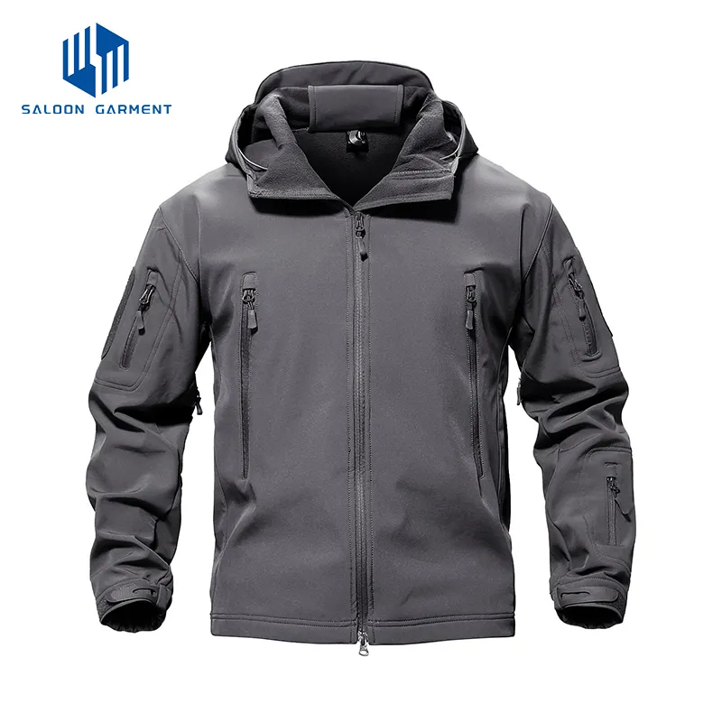 Warm Fleece Lining Water Resistant Hunting Clothes Tactical Softshell Jacket for Men