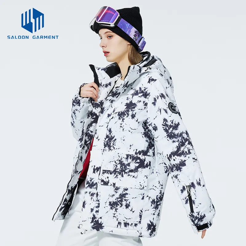 Women's OEM Waterproof Custom Logo Winter Outdoor Sports Clothing Ski Jacket