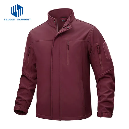 Men's Lightweight Windproof Tactical Softshell Jacket for Travel Hiking Running Golf
