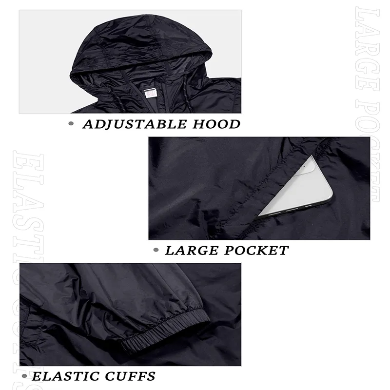 Custom Logo Lightweight Waterproof Sports Training Windbreaker Jacket