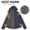 Winter Fashion Waterproof Windproof Fleece Hooded Coat Outdoor Softshell Tactical Jacket for Women