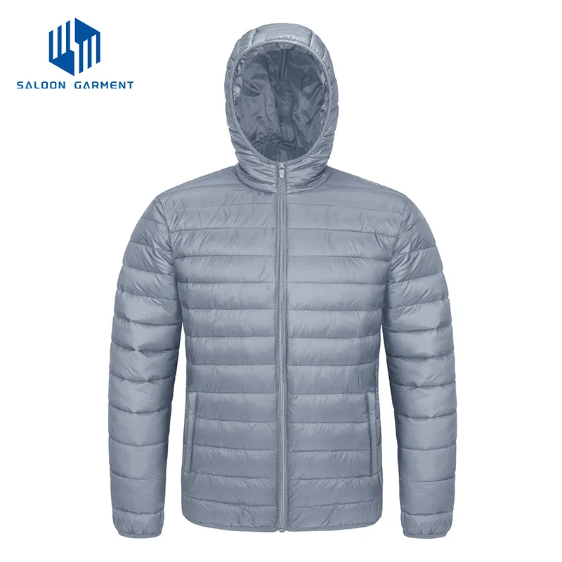 Mens Windproof Water Resistant Hooded Puffer Down Jacket Winter