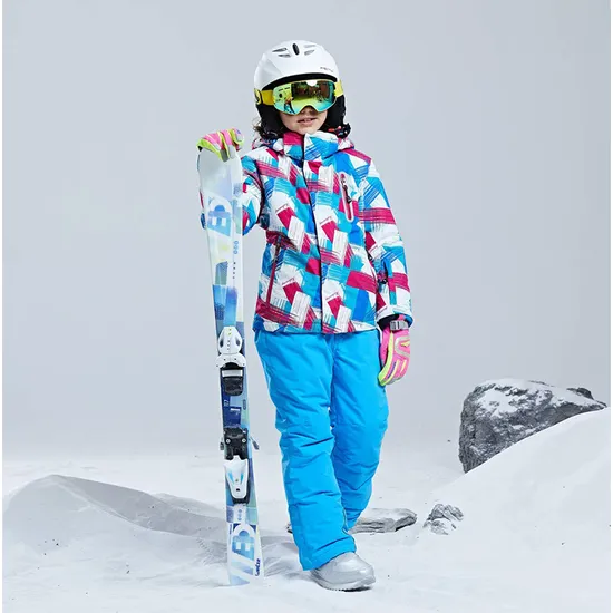 Girls' Winter Outdoor Snowboarding Waterproof Snowsuits One Pieces Ski Suits Jumpsuits