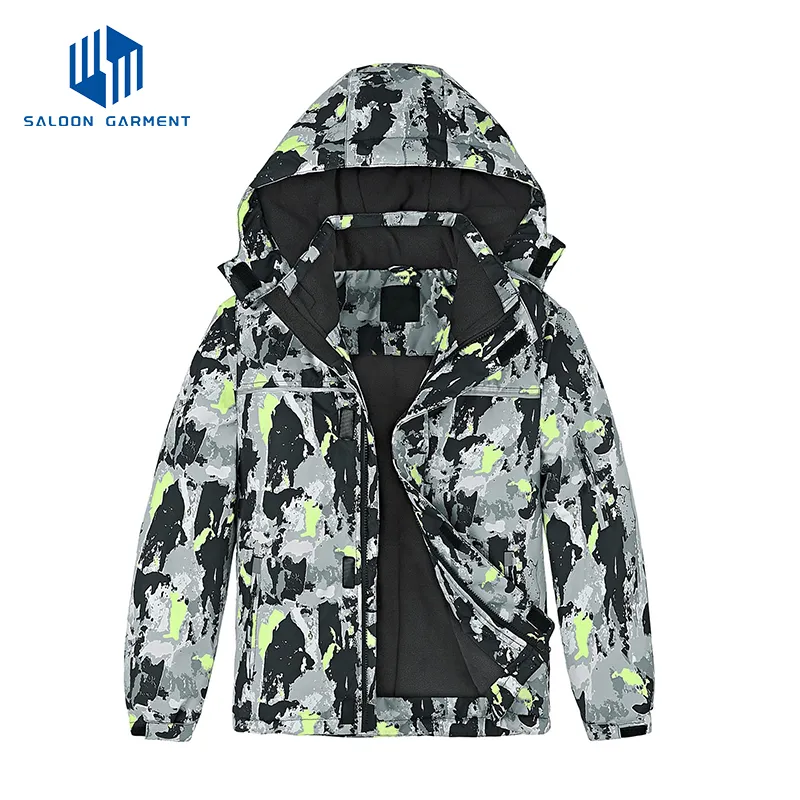 Kid's Winter Snow Coat Windproof Fleece Lined Waterproof Outdoor Snowboarding Ski Jacket