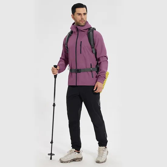 Men's Waterproof Lightweight Active Raincoat Rain Jacket with Hood