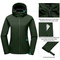 Womens Winter Camping Insulated Warm Coat Tactical Windproof Softshell Jacket