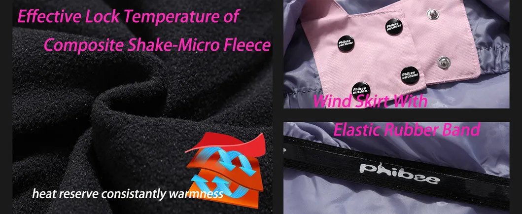 Wholesale Girls Winter Snow Coats Warm Waterproof Snowboard Ski Jacket