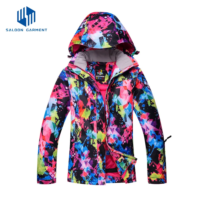 OEM Design Fashion Active Women's Waterproof Winter Sportswear Ski Jacket