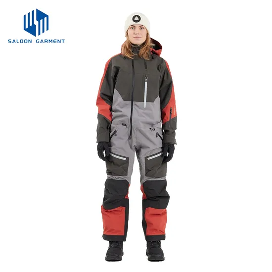 OEM Men's One Pieces Ski Suits Waterproof Warm Insulated Snow Jumpsuits Snowsuits