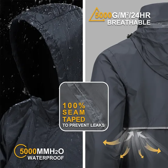 Men's Lightweight Cycling Windbreaker Waterproof Packable Raincoat Rain Jacket for Golf