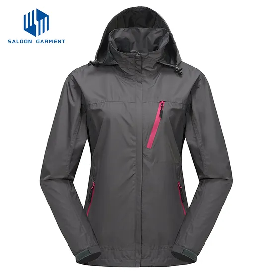 Custom Outdoor Rain Coat Waterproof Women's Windbreaker Jacket