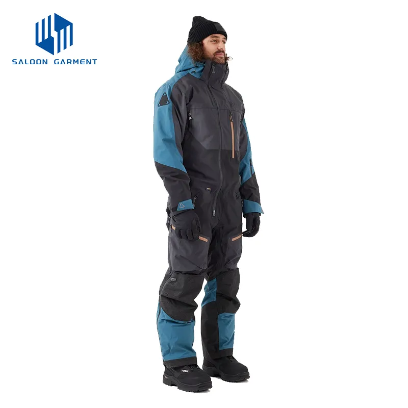 Winter Overall Waterproof Breathable Men's Outdoor Snowmobile Wear Snowsuit
