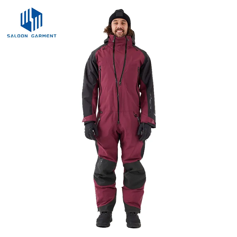 Men's Winter Snow Sports Bright Warm One Piece Skiing Snow Suits