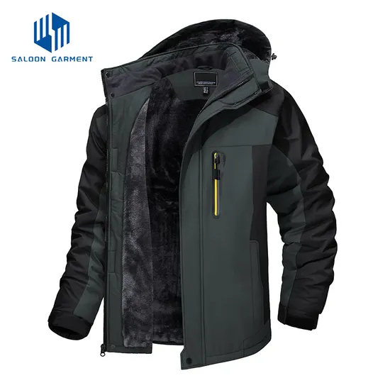 Men's Winter Outdoor Sports Wear Windbreaker Fleece Down Ski Jacket