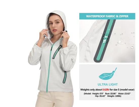 2.5 Layer Custom Outdoor Waterproof Breathable Windproof Waterproof Windbreaker Jacket