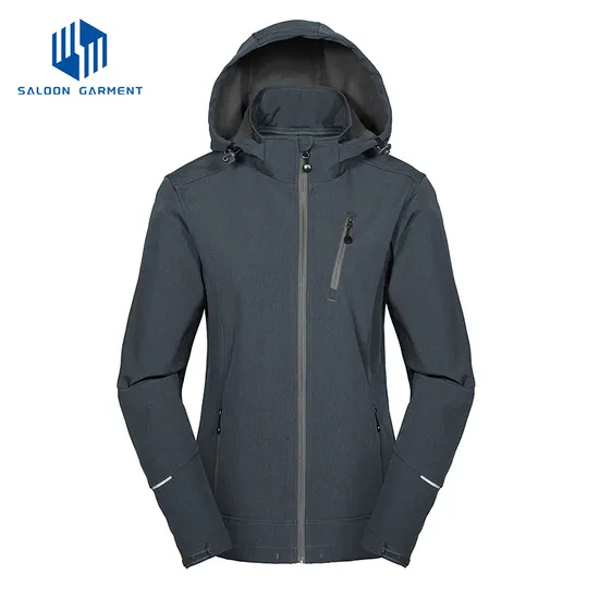 Women's Insulated Hooded Lightweight Warm Water Resistant Hiking Coat Tactical Softshell Jacket
