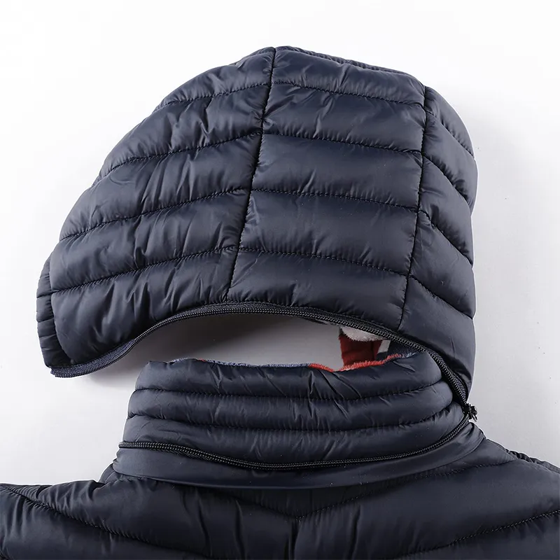 Wholesale Men's Custom Logo Nylon Winter Padded Warm Quilted Jacket