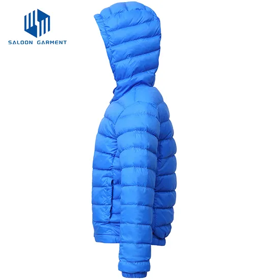Wholesale Boys' OEM Bomber Hooded Warm Padded Outerwear Winter Quilted Coat