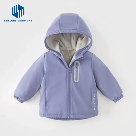 Fashion Kids Thick Winter Coats Hooded Outerwear Quilted Fleece Lined Jacket