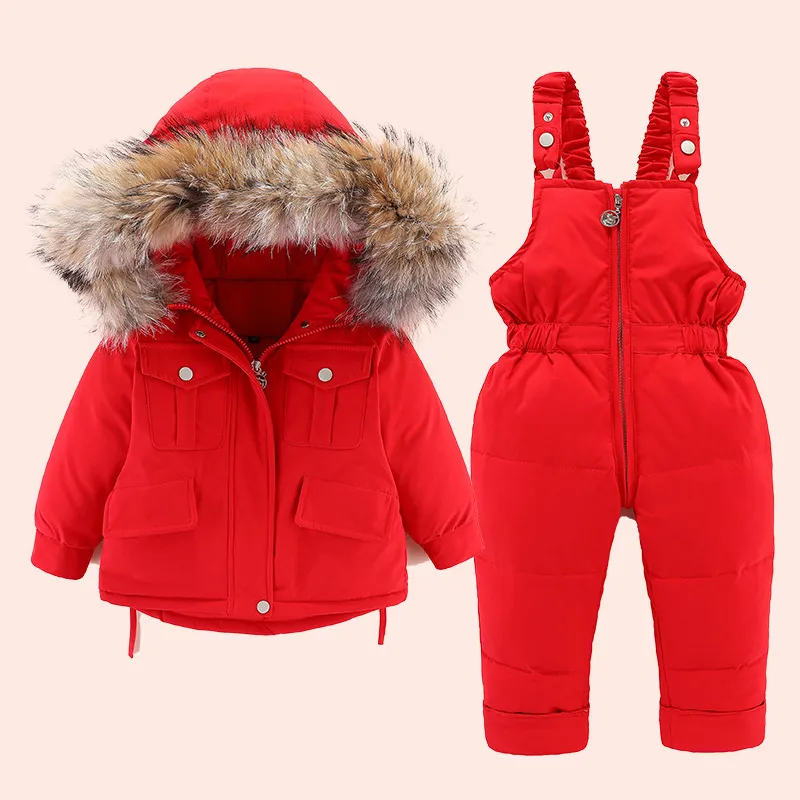 Boys and Girls Winter Warm Windbreaker Jacket Kids' Clothing Sets