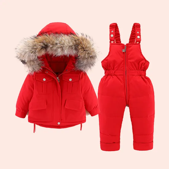 Boys and Girls Winter Warm Windbreaker Jacket Kids' Clothing Sets