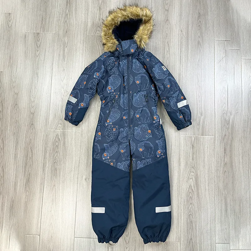 Children Custom Manufacturers Clothing Baby Snow Suit Outdoor Overall Ski Wear Kids Waterproof Jumpsuit One-Piece Boys Ski Suit