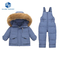 Wholesale Windproof Baby Boy Snowsuit Winter Clothes Toddler Snow Pants and Jacket Kids Girls Hoodie Baby Clothes Set Coats