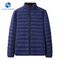 Custom Logo Men's Winter Windproof Stand Collar Woven Quilted Puffer Jacket