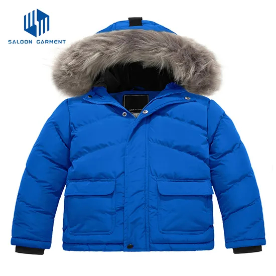 Custom Boy's Winter Casual Padded Coats Warm Insulated Quilted Jacket