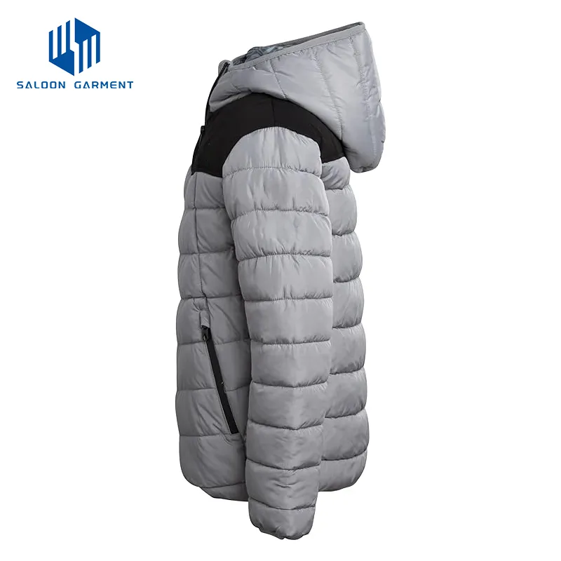 OEM Children Hooded Bubble Puffer Coat Waterproof Outerwear Quilte Winter Jacket