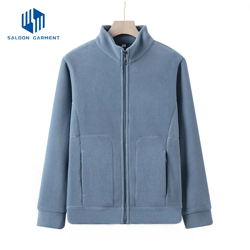 Custom New Arrival Women's Polyester Polar Fleece Jacket Outside Casual Full Zipper Plus-Size Stand Collar Jackets