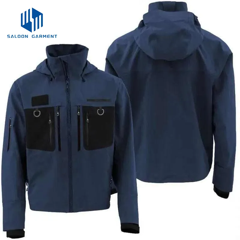 High Quality Men Outdoor Sport Equipment Wading 3 Layer Fabric for Hiking Camping Fishing Jacket
