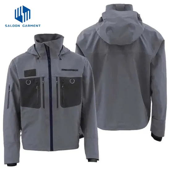 High Quality Men Outdoor Sport Equipment Wading 3 Layer Fabric for Hiking Camping Fishing Jacket