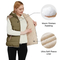 Women's Fashion Outdoor Winter Fleece Lining Quilted Hooded Vest Sleeveless Quilted Jacket