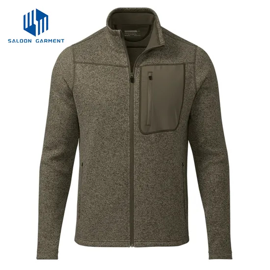 Factory Custom Men's Casual Outdoor Coat Windproof Water Resistant Soft Shell Fleece Jacket for Spring and Autumn