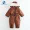 Winter Kids Coat Outerwear Baby Jumpsuits Snowsuit Waterproof Rompers with Hooded Jacket Button Closure Boys Girls Skiing