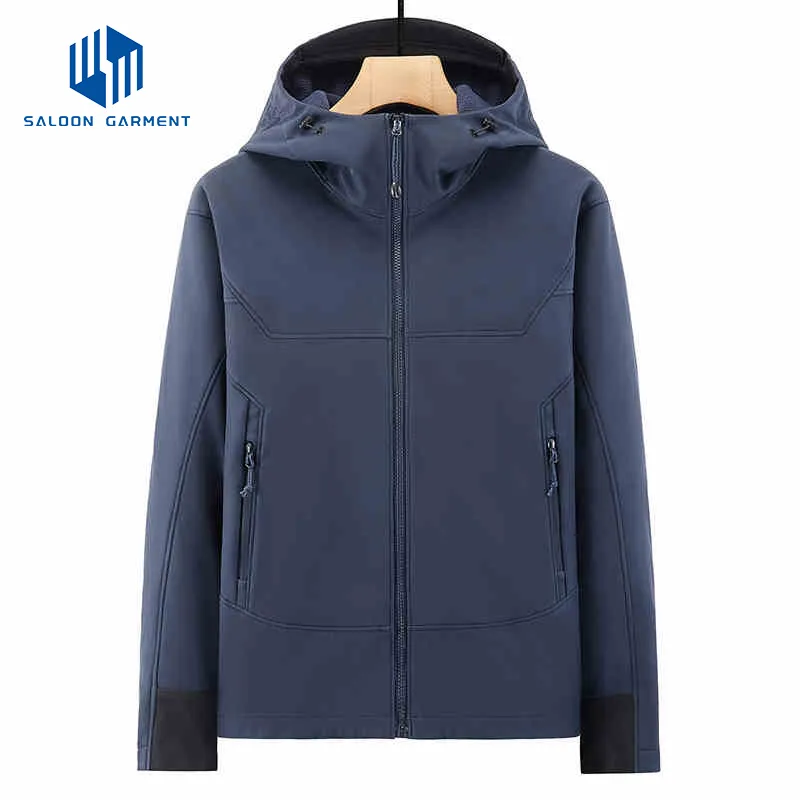 Custom Logo Women Men Outdoor Hiking Waterproof Jacket Winter Hooded Fleece Jacket for Unisex