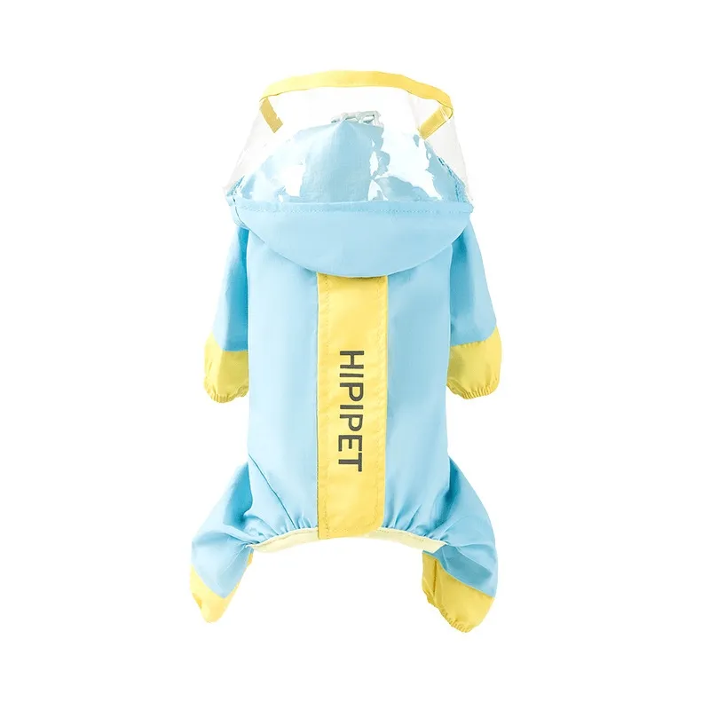 Outdoor Reflective Contrast-Colored Raincoat for Small and Medium-Sized Dogs